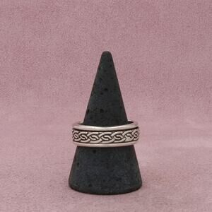 ⚡️reserved⚡️ mexico sterling silver mens celtic pattern spinner band ring 10.5